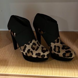 Stuart Weisman animal print booties